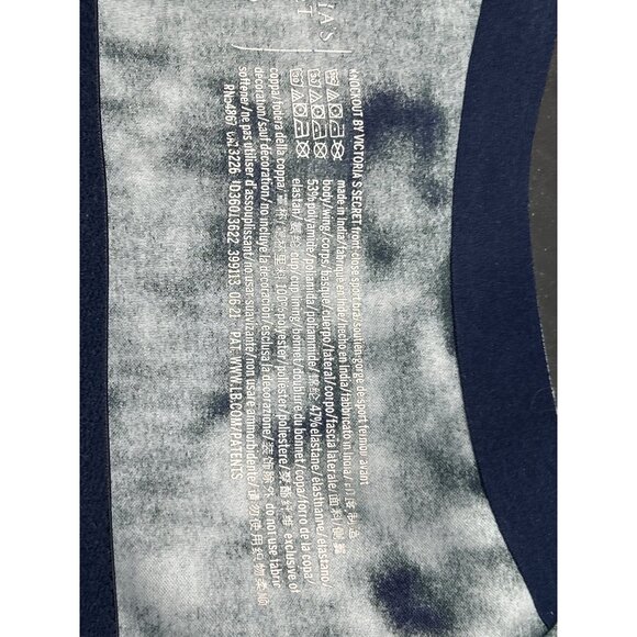 Knockout Womens Front-Zip Sports Bra 36DDD Tie-Dye Blue Adjustable Straps - Picture 7 of 9